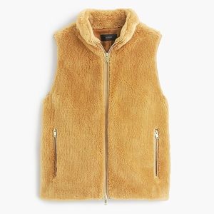 J. Crew Fleece Excursion Vest NWOT Golden Hickory